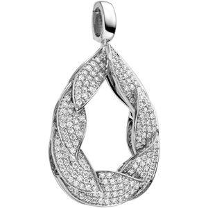 Anh&#228;nger Einh&#228;nger Tropfen 585 Gold Wei&#223;gold 175 Diamanten Brillanten 0,65ct.
