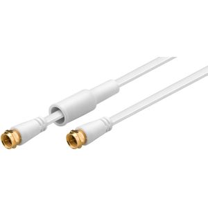 goobay - Flaches SAT-Antennenkabel (80 dB), doppelt geschirmt, wettergesch&#252;tzt - 5 Meter - vergoldet, F-Stecker &amp;gt; F-Stecker (vollst&#228;ndig geschirmt)