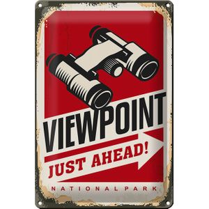 Blechschild Retro 20x30cm Viewpoint just ahead Adventure