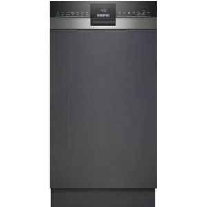 Siemens SR53ES24KE Geschirrsp&#252;ler 45 cm, Integrierbar, Edelstahl Schwarz, Energieeffizient