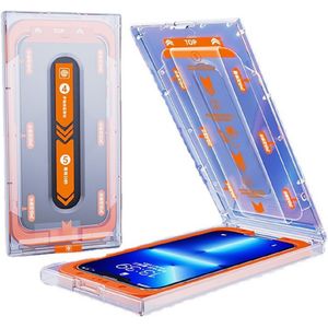 2x Staubdichte 9H Panzerhartglas f&#252;r iPhone 13 3D KLAR MagicBox Displayschutz Schutzglas Schuzfolie echtes Tempered Panzerglas Screen Protector