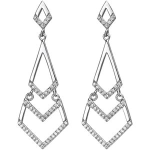 JOBO ""52744"" Ohrh&#228;nger 925 Sterling Silber 92 Zirkonia Ohrringe Silberohrringe