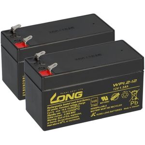 2x Bleiakku 12V 1,2Ah kompatibel EKG Ger&#228;t 503 AGM VdS