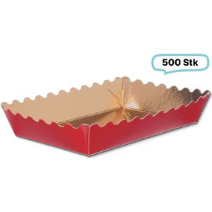 Geb&#228;ckschalen, Papier-Schalen, verschiedene Farben und Gr&#246;&#223;en, 500 St&#252;ck, aluminiumfrei, gewellter Rand