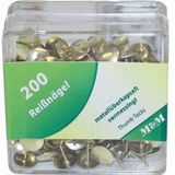 Rei&#223;n&#228;gel metall&#252;berkapselt vermessingt VE=200 St&#252;ck