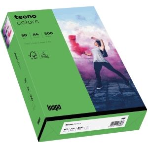 Multifunktionspapier tecno colors A4 80 g qm VE=500 Blatt intensivgr&#252;n