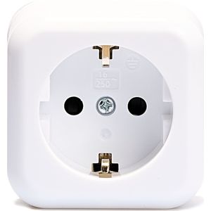 Schutzkontakt-Steckdose McPower ''Finery'', 250V 16A, AP, Einsteckschutz, wei&#223;