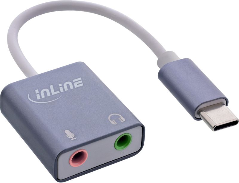 InLine® USB Audio Soundadapter, USB-C Kabel
