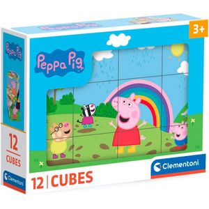 12 Teile W&#252;rfelpuzzle - Peppa Pig