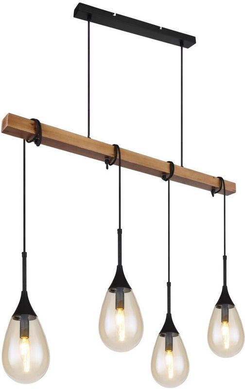 P&#228;ron H&#228;ngeleuchte Metall Schwarz, 4X E14