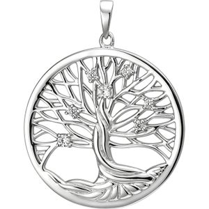 Anh&#228;nger Lebensbaum 925 sterling Silber 7 Zirkonia Silberanh&#228;nger