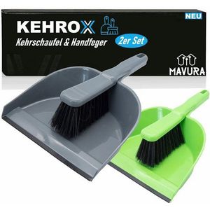 KEHROX Kehrgarnitur Kehrschaufel Handfeger Handbesen Kehrset Handkehrset 2er Set