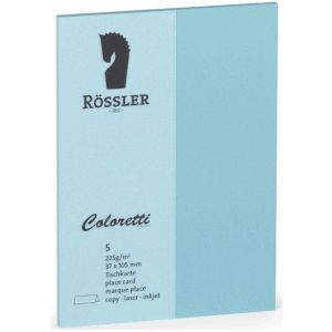 Tischkarte Coloretti A7 VE=5 St&#252;ck himmelblau