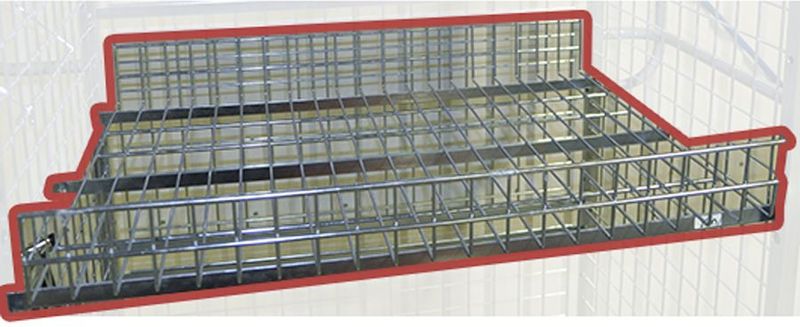 Kongamek Gitterboden 1285x615x100mm als Zubeh&#246;r f&#252;r Kommissionierwagen Modul 300