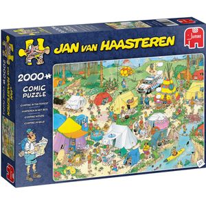 Jumbo Spiele 19087 Jan van Haasteren Camping im Wald 2000 Teile Puzzle