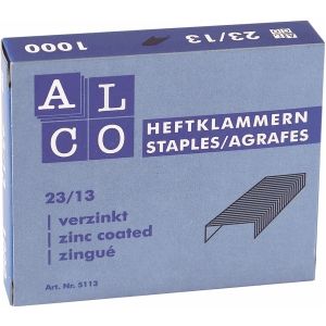Heftklammern Stahl verzinkt 23 13 VE=1000 St&#252;ck