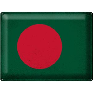 Blechschild Flagge Bangladesch 40x30cm Bangladesh Vintage