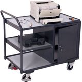 VARIOfit ESD Werkstattwagen mit gebogenen Schiebegriff und 2 Ladefl&#228;chen 985x590mm
