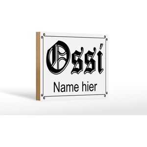 Holzschild Spruch 18x12cm Ossi Name hier DDR