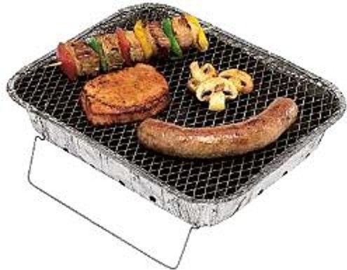 5x Einweg-Grill Holzkohlegrill Campinggrill Picknickgrill Einweggrill Grillkohle