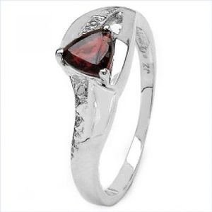 Stylisher Peridot-Ring-925 Sterling Silber Rhodiniert-0,45 Karat (Ringgr&#246;&#223;e: 60 (19,0 mm))
