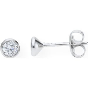 JuwelmaLux Ohrstecker 333 Wei&#223;gold mit synthetischen Zirkonia JL10-06-0848