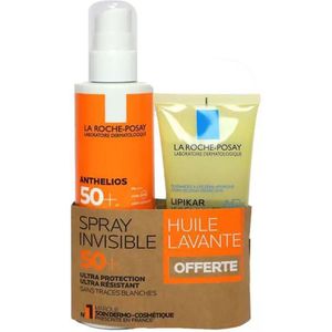 LA ROCHE POSAY ANTHELIOS UNSICHTBARES SPRAY SPF50+ 200ML VERDAMPFER + LIPIKAR-&#214;L 100ML