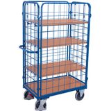 VARIOfit Etagenwagen, hoch und komplett vergittert mit 4 Etagen 1000x600mm