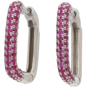 JuwelmaLux Creolen 925 Silber JL52-06-0079 Zirkonia Rosa