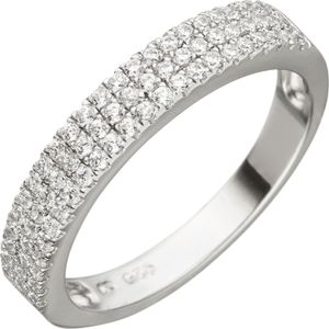 Gr. 62 - Damen Ring 925 Sterling Silber 69 Zirkonia Silberring