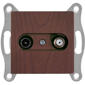 SAT Dose 4dB Walnuss (CANDELA Holz Optik)