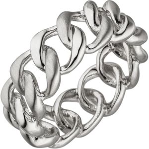 Gr. 56 - Damen Ring 925 Sterling Silber teil matt Silberring