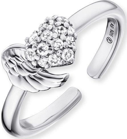 Engelsrufer Ring ERR-WINGHEART-ZI Sterling Silber synthetische Zirkonia