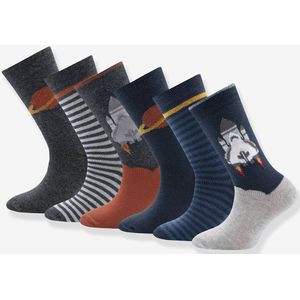6er-Pack Jungen Socken Streifen und Rakete ewers