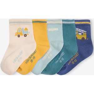 5er-Pack Baby Socken mit Fahrzeugen