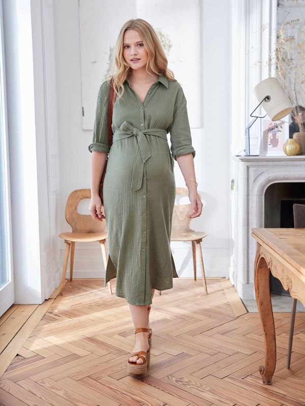 Hemdblusenkleid aus Musselin