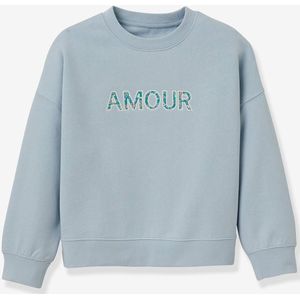 Mädchen Sweatshirt mit Liberty-Schriftzug CYRILLUS aus Bio-Baumwolle