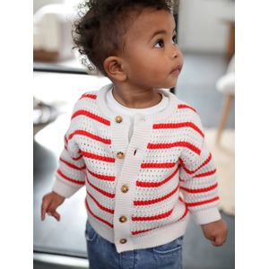 Baby Strickjacke mit Ajourmuster