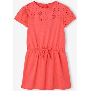 Mädchen Kleid mit Lochstickerei