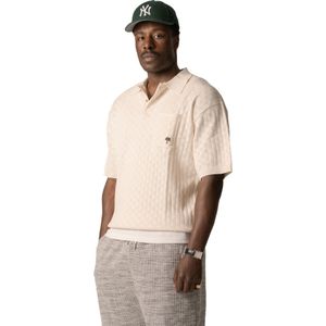 BLKVIS Pointelle Polo | Shirts für Herren | Antique White