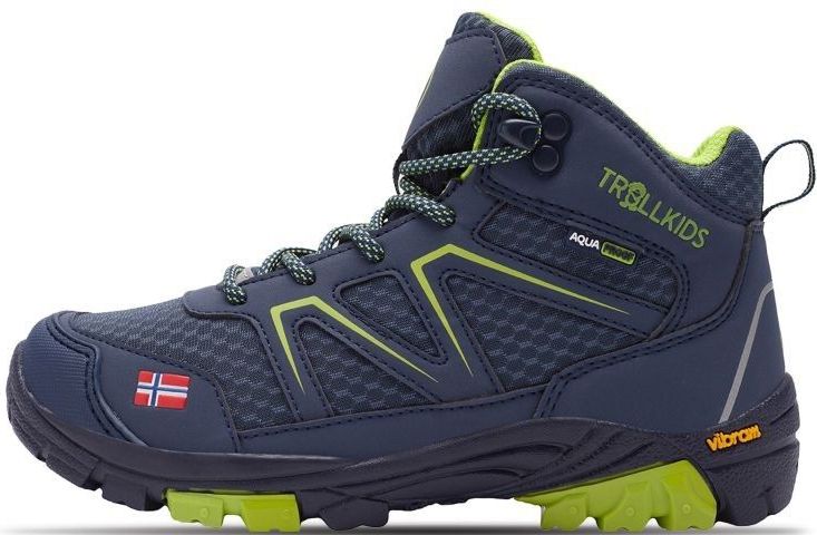 Trollkids by Blauland GmbH Skarvan Hiker Mid | Wanderschuhe für Kinder | Blau