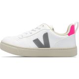 Veja V-10 LACES CWL | Sneaker für Kinder | White/grey/pink
