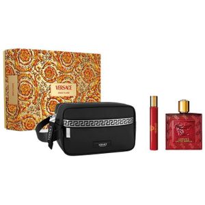 Versace Eros Flame Giftset EDP 100ML + EDP 10ML + Black Trousse
