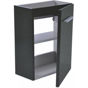 Fonteinkast Luna L/R 1 Deur 40X21 Hoogglans Grijs