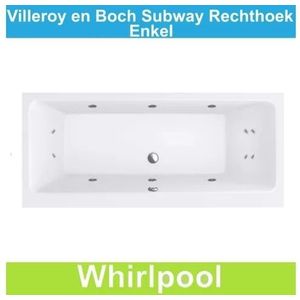 Ligbad Villeroy & Boch Subway 190x90 cm Balboa Whirlpool systeem Enkel Villeroy en Boch