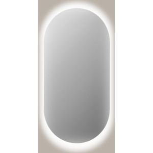 Spiegel Sanicare Q-Mirrors 40x80 cm Ovaal/Rond Met Rondom LED Cold White  incl. ophangmateriaal Sanicare