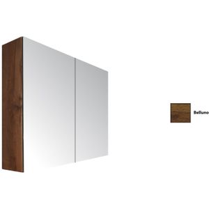 Spiegelkast Sanicare Qlassics 90 cm 2 Spiegeldeuren Belluno Eiken