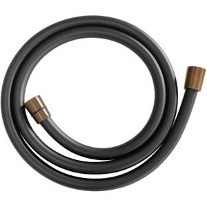 BWS - Doucheslang - Mat Zwart - Kunststof - 150 cm - Geborsteld Brons Koper