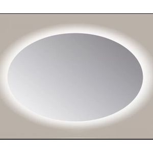 Spiegel Sanicare Q-Mirrors 120x80 cm Ovaal Met Rondom LED Cold White en Afstandsbediening incl. ophangmateriaal Sanicare