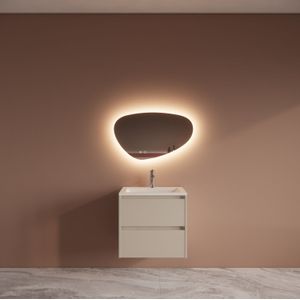 Badmeubelset BWS Riga Met Asia Wastafel Wit 60 cm Kasjmier